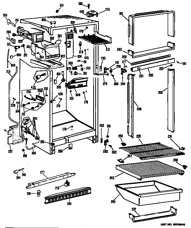 Hotpoint CTF14AKC cabinet diagram