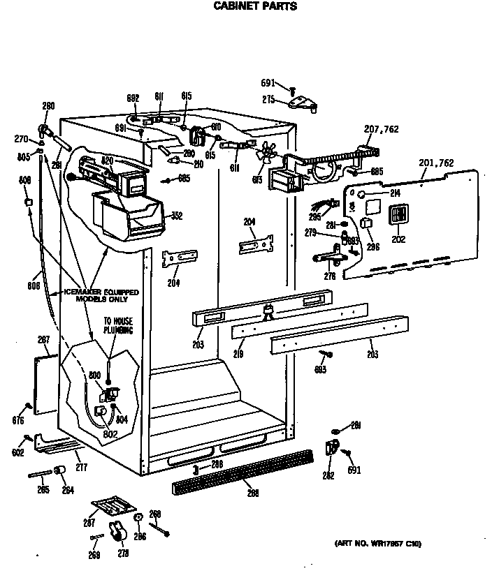 GE MTX21GASNRWH cabinet parts diagram