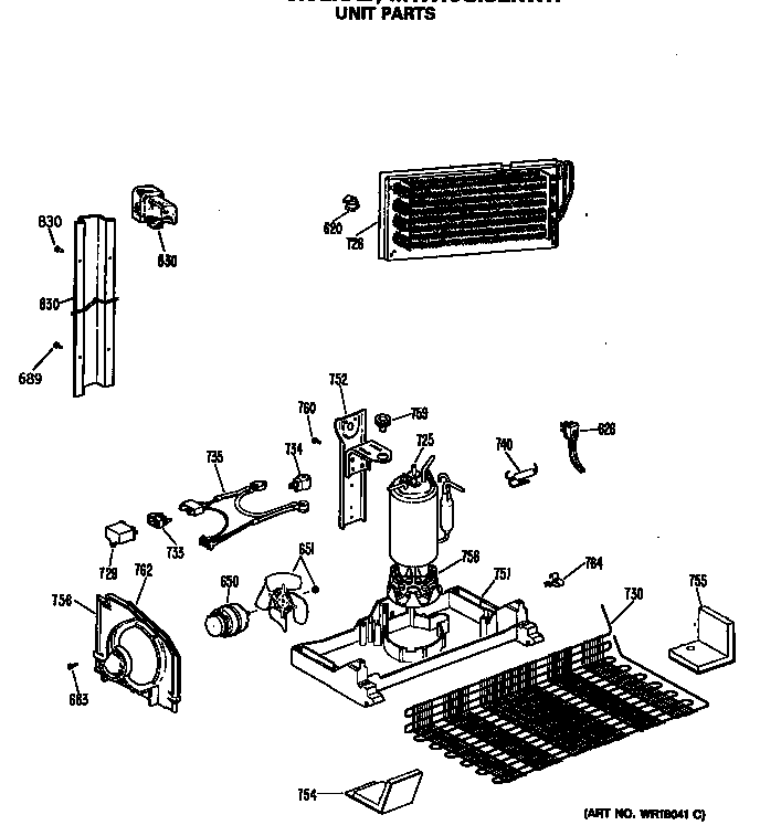 GE MTX18GASERWH unit parts diagram