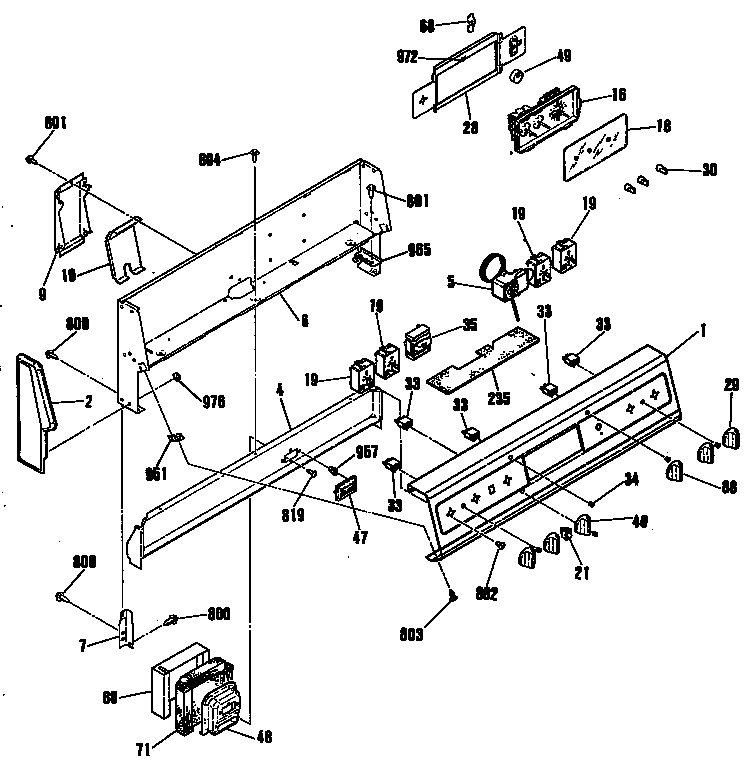 GE LEB356GS1BB control panel diagram