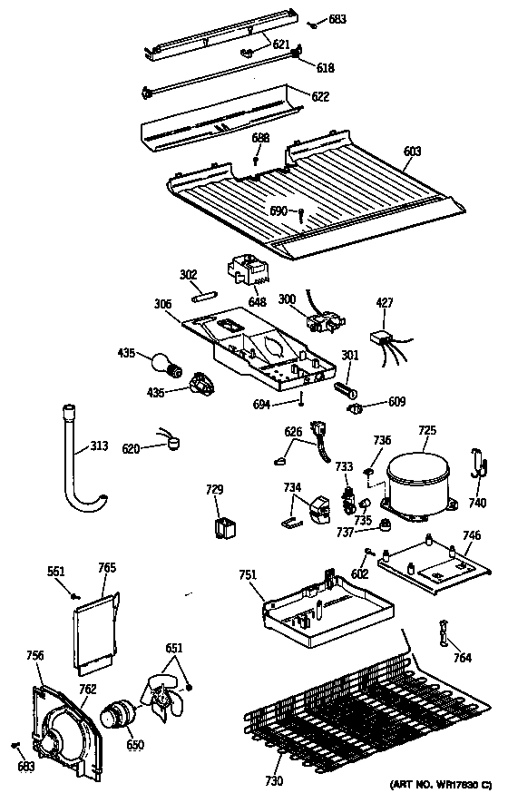 GE MTX16BYSDRWH unit diagram