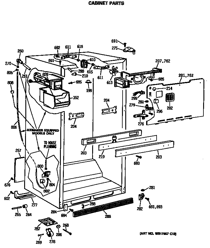 GE MTX18GISQRWH cabinet parts diagram