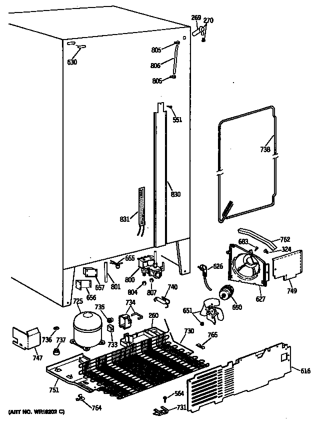 GE MSG22GRTCWW unit diagram