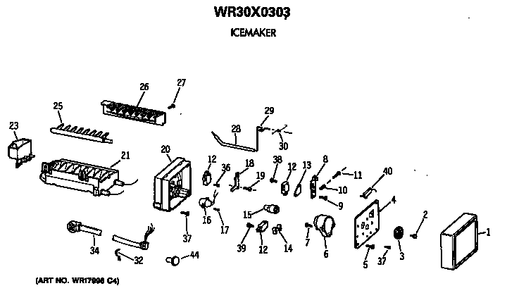 GE MSG22GRTCWW wr30x0303 diagram