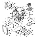 GE 14888W0 oven assembly diagram