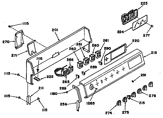 GE 24488W0 control panel diagram