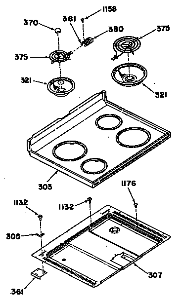 GE 24488W0 cooktop diagram