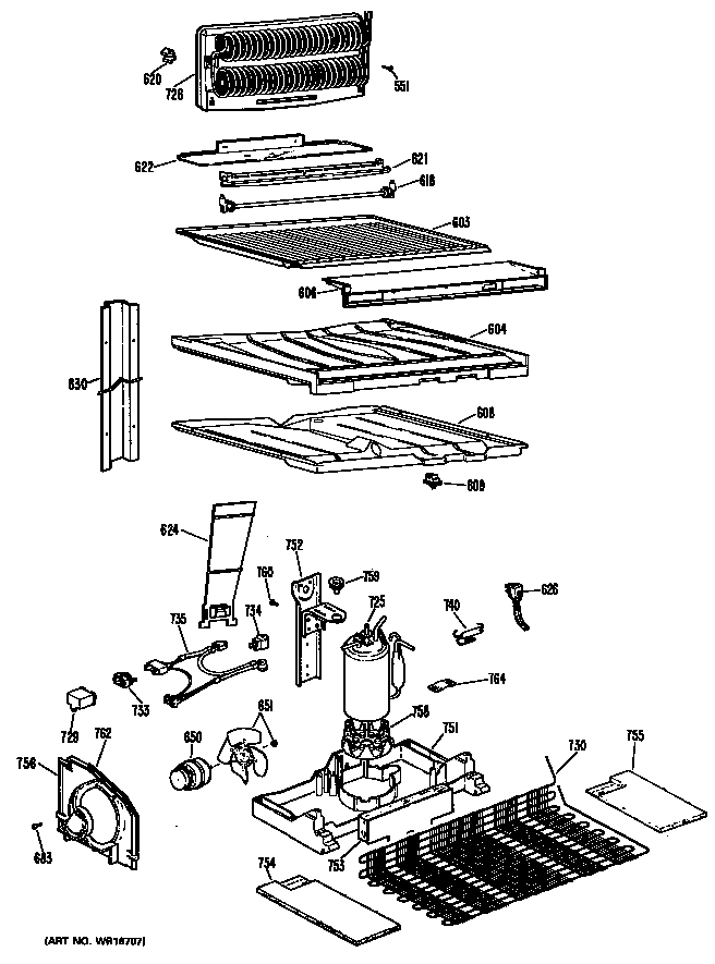 GE MTX18ELERAD unit diagram