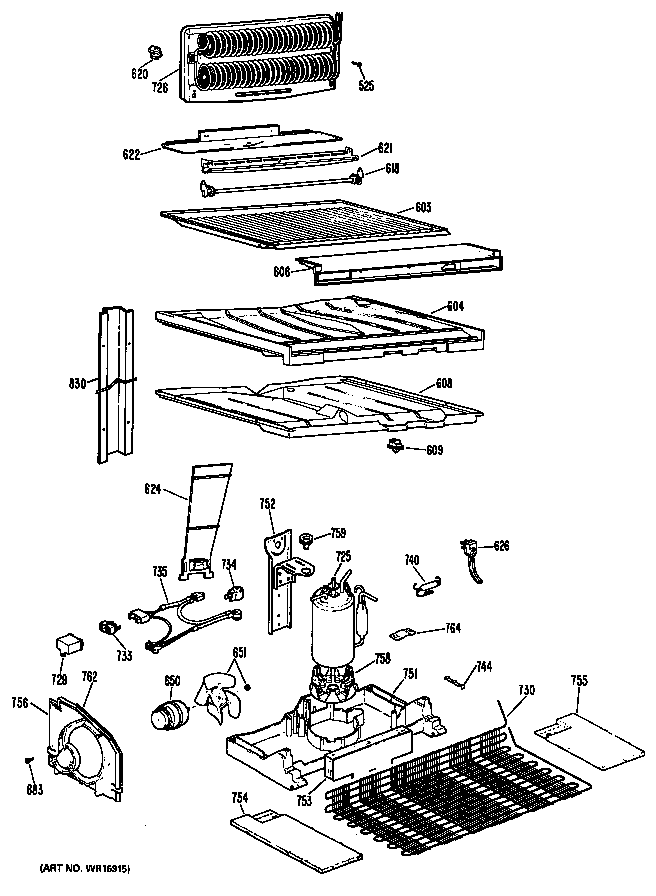 GE MTX19GLERWH unit diagram