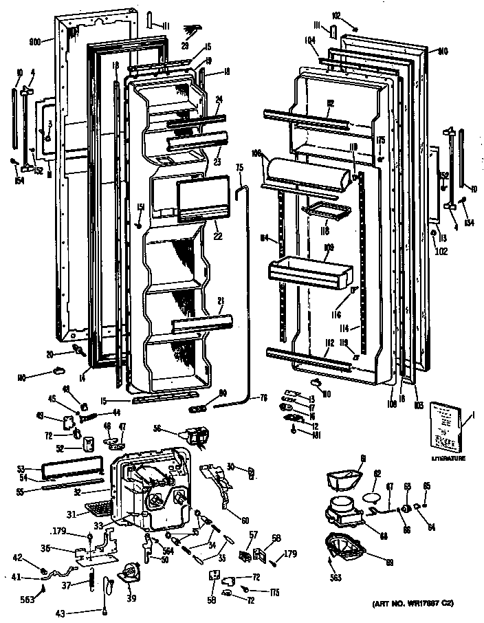 GE MSX24DRAAD doors diagram