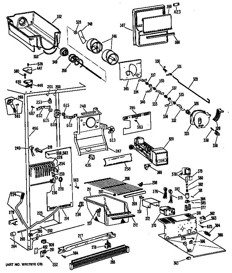 GE MSX24DRAAD ice maker diagram