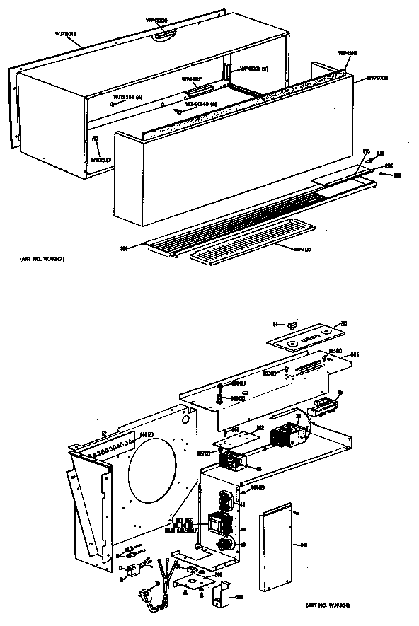 GE A2B679DAALWA cabinet diagram