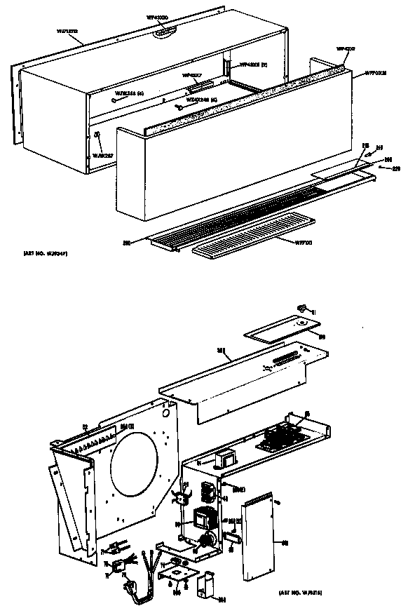 GE A2B678DJCNWA cabinet diagram