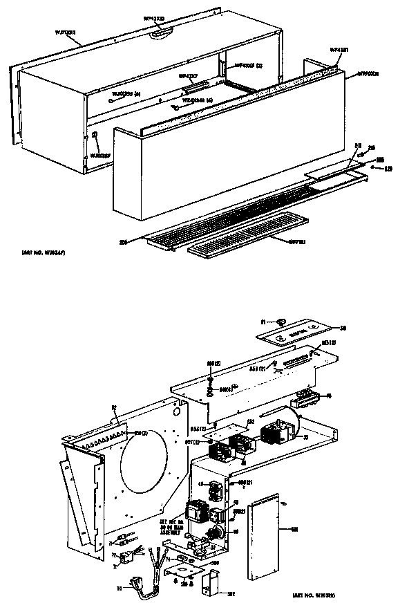 GE A2B358DAESRA cabinet diagram