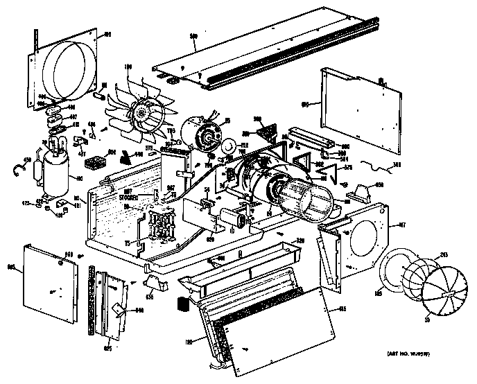 GE A2B358DAESRA chassis diagram
