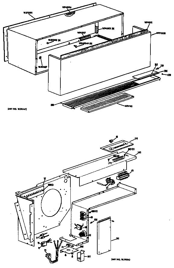 GE A2B748DJBSEA cabinet diagram