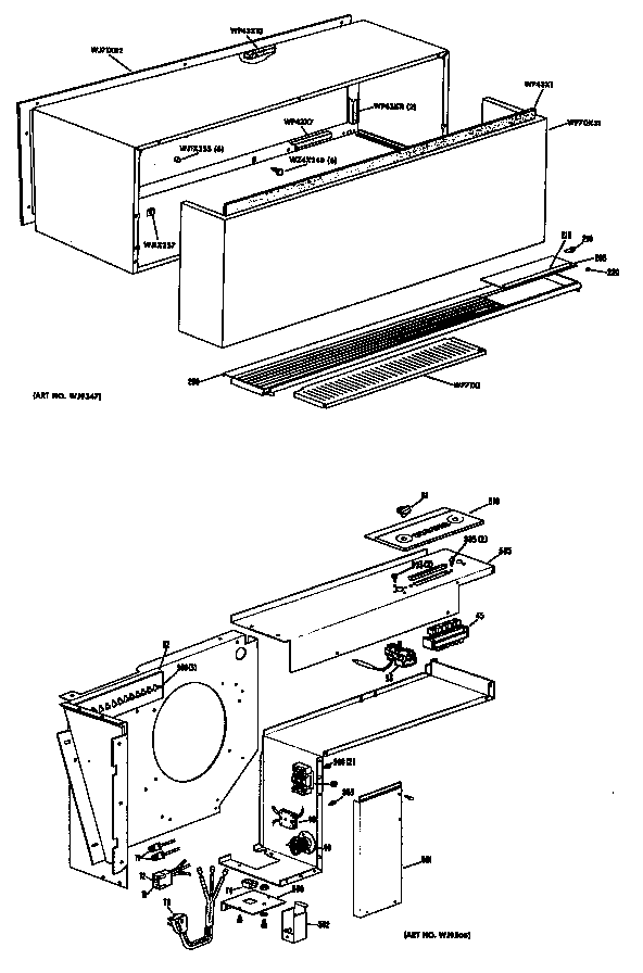 GE A2B769DEASDA cabinet diagram