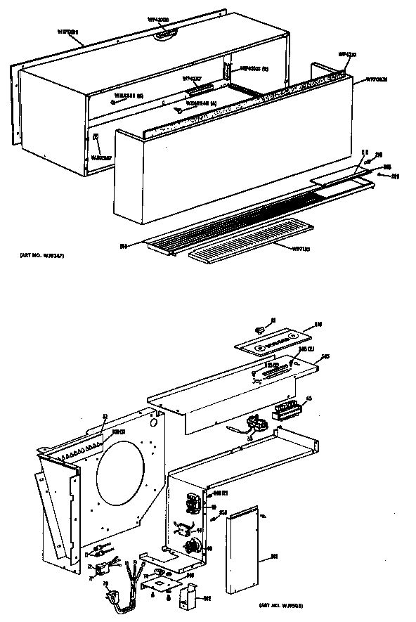 GE A2B761DAALDA cabinet diagram