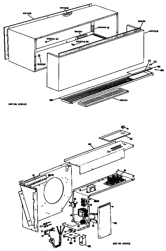 GE A2B768DJCNDA cabinet diagram