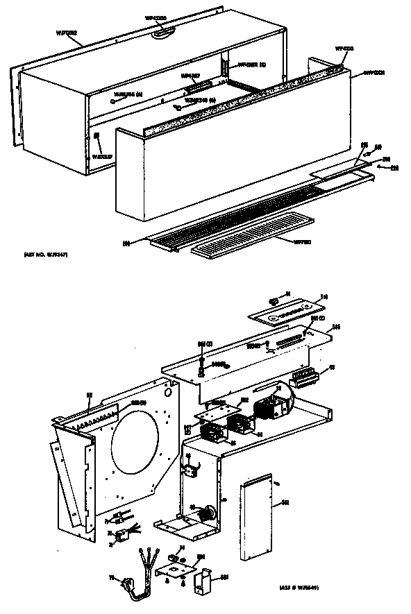 GE A2B788DJALD3 cabinet diagram