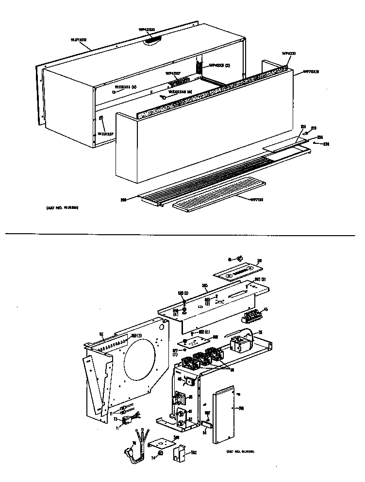 GE A2B589DAFSQ1 cabinet diagram