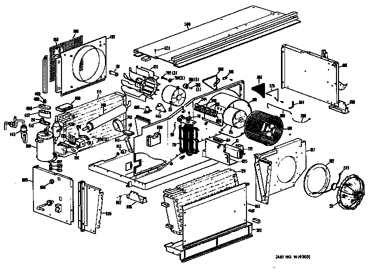 GE A2B688DAALW1 chassis diagram