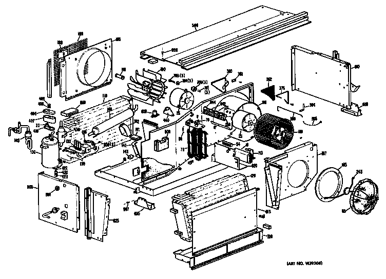 GE A2B688DJESW2 chassis diagram