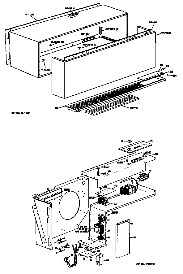 GE A2B758DEASEA cabinet diagram
