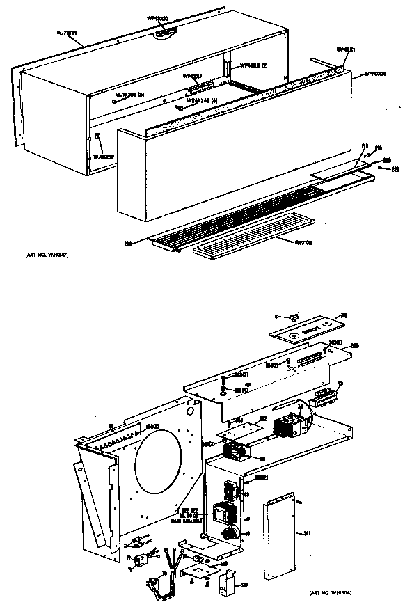GE A2B759DGALEA cabinet diagram