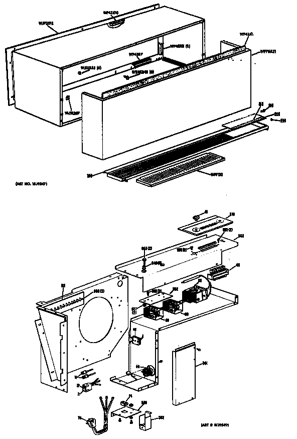 GE A2B688ESASW1 cabinet diagram