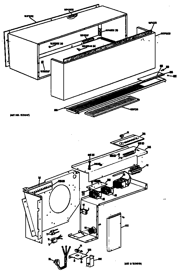 GE A9B688EPASW1 cabinet diagram