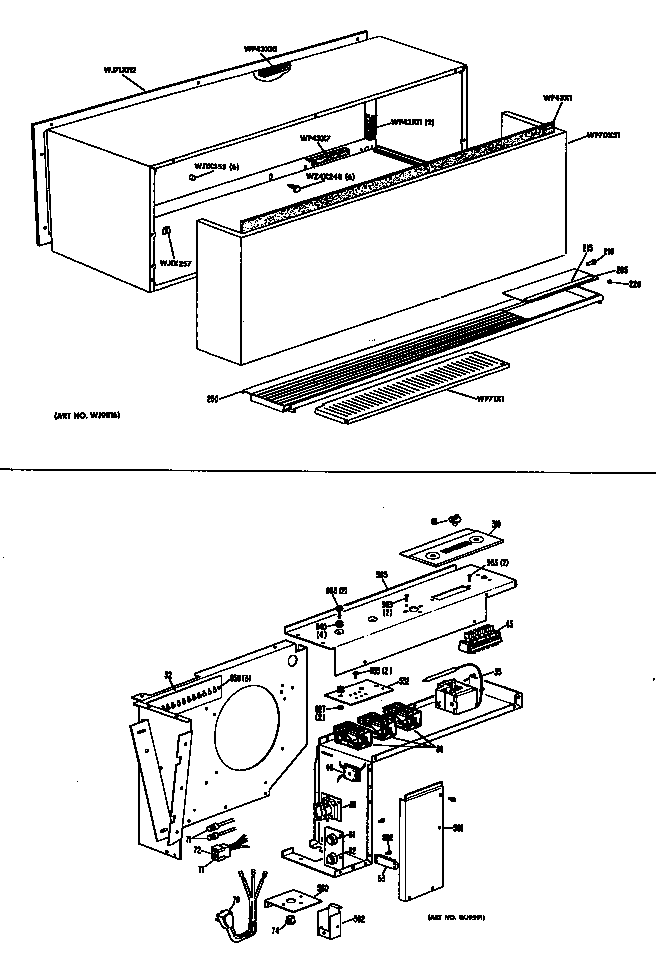 GE A2B588EVFSQ1 cabinet diagram