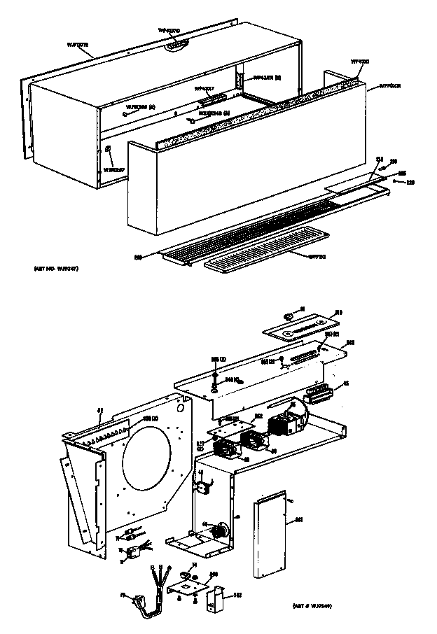 GE A2B789DJALD3 cabinet diagram