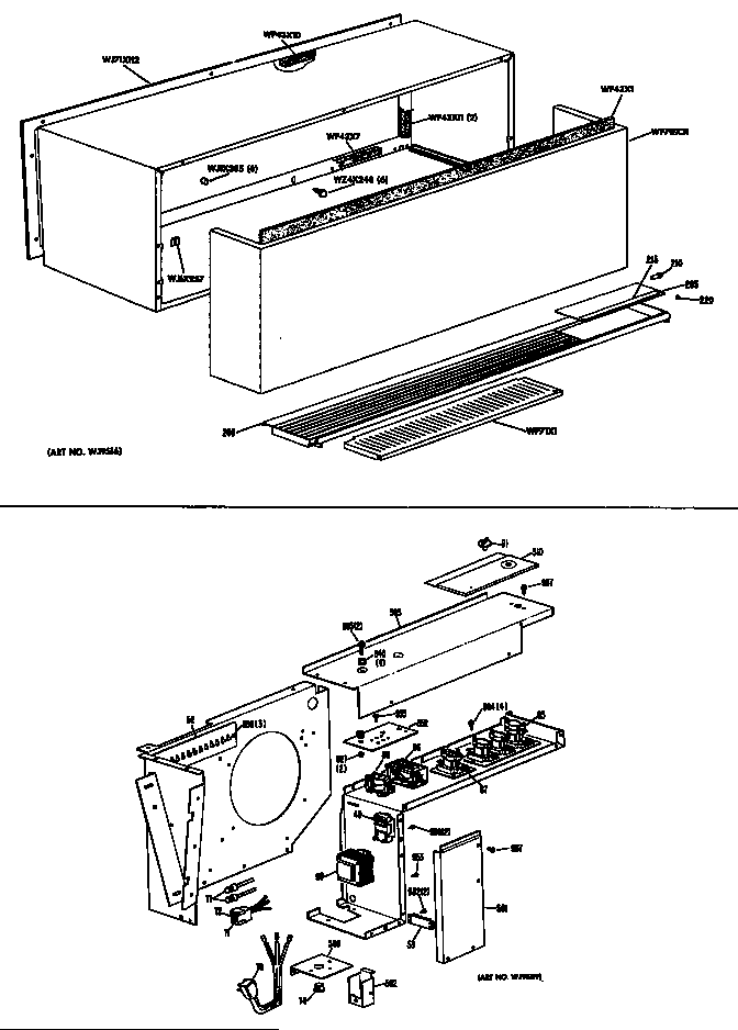 GE A3B788DACND2 cabinet diagram