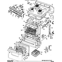 GE JBS26*55 range assembly diagram