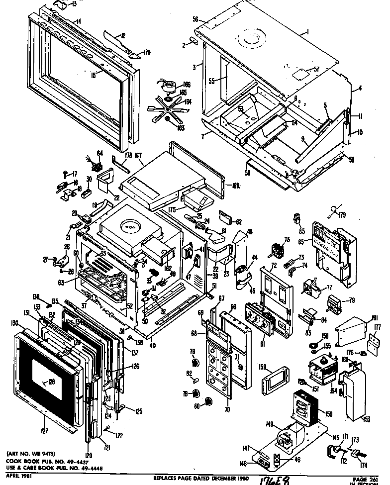 GE JHP65G*02 oven assembly diagram