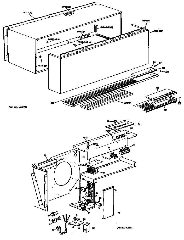 GE A2B768ESFS1H cabinet diagram