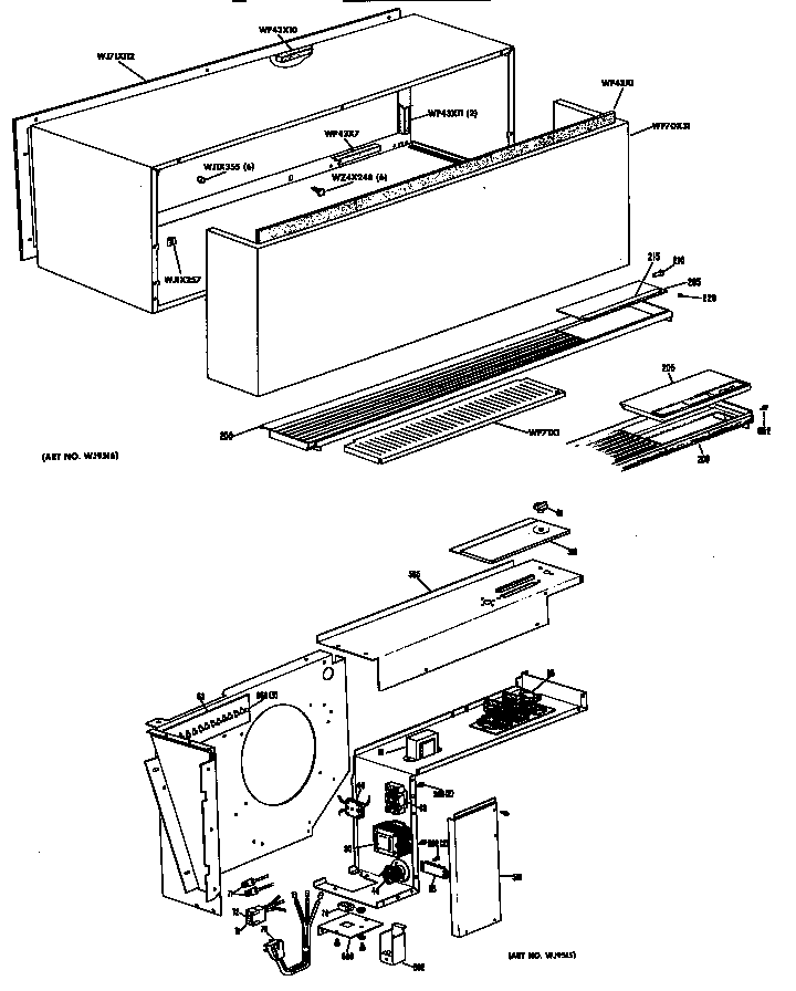 GE A2B778DGCNDA cabinet diagram