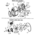 GE DDG5984VAL blower & drive asm. (gas) diagram