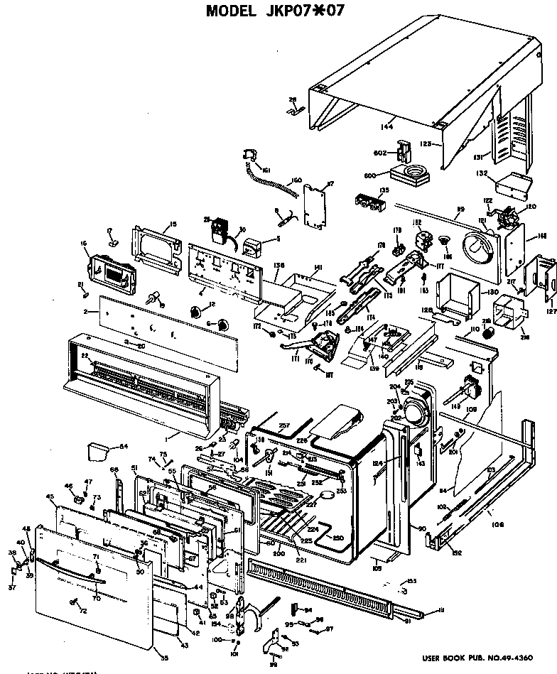 GE JKP07*07 oven assembly diagram
