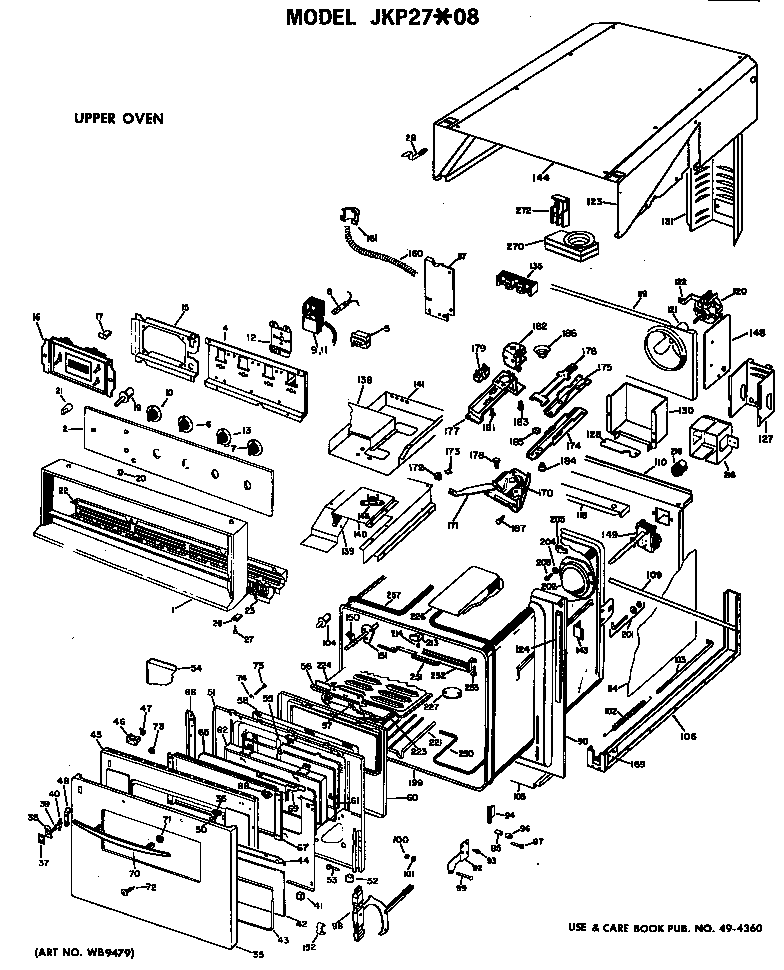 GE JKP27*08 upper oven diagram