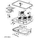 GE JP6519C1 cooktop assembly diagram