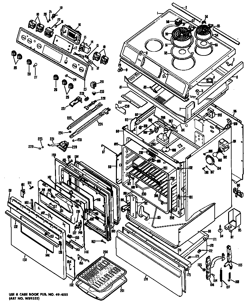 GE JSP27*05 range assembly diagram