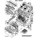 GE JB500*W6 range assembly diagram