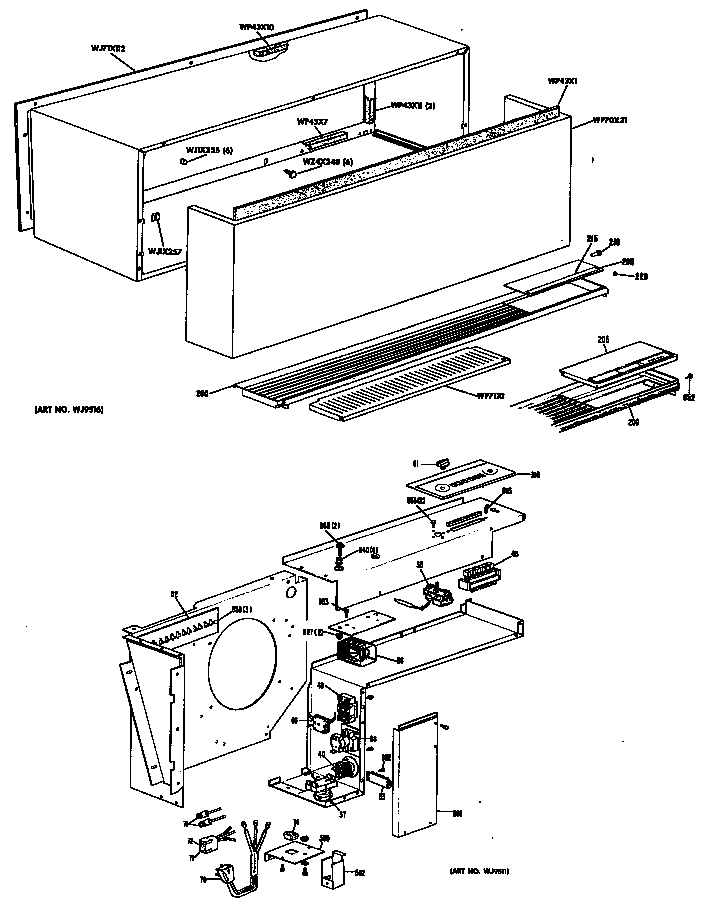 GE A3B668EPFS1H cabinet diagram
