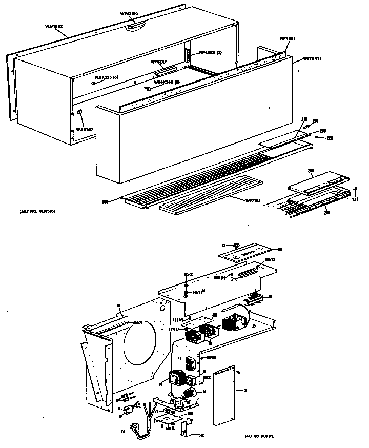 GE A2B578DGEL1J cabinet diagram