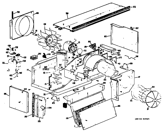 GE A2B768DJAS1L chassis diagram