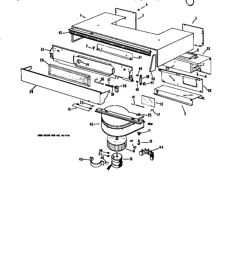 GE J792*L1 blower parts only diagram