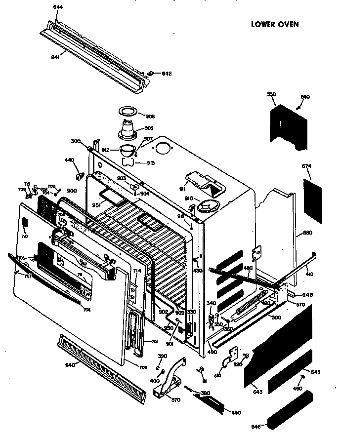 GE JK25*04 lower oven diagram