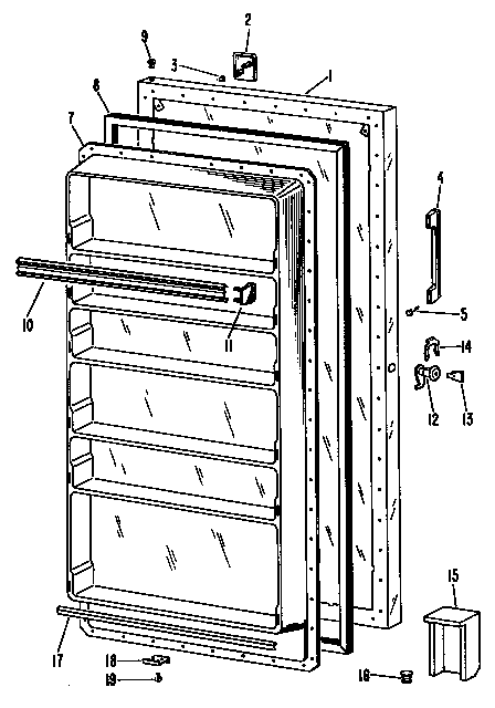 GE CA19DCB door diagram